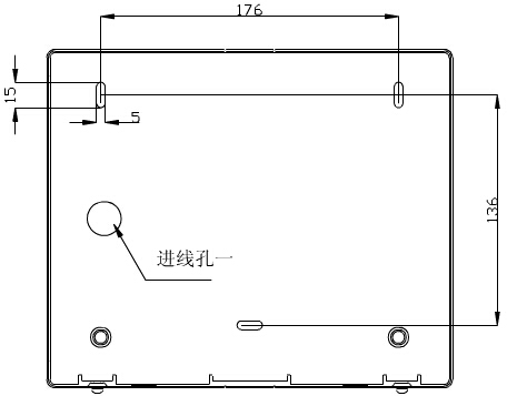 轉(zhuǎn)換開(kāi)關(guān)采用壁掛式安裝，安裝孔位置和安裝孔距