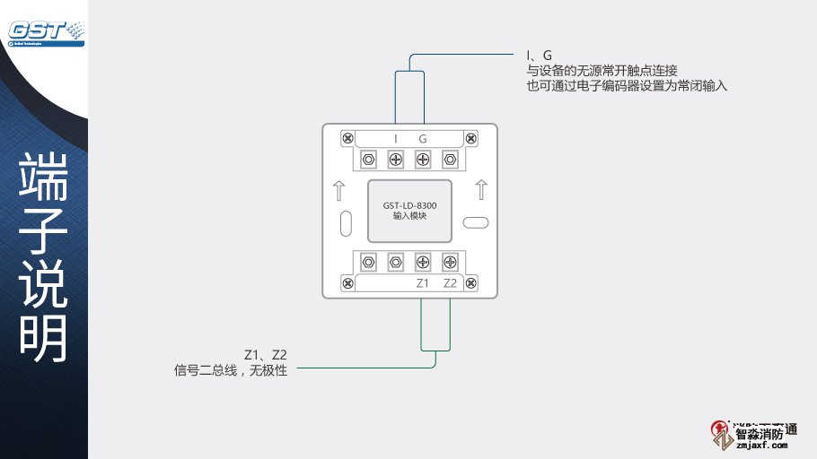 海灣GST-LD-8300輸入模塊接線(xiàn)