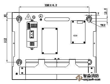 海灣可燃?xì)怏w報(bào)警控制器/主機(jī)JB-KR-GST004墻壁安裝圖