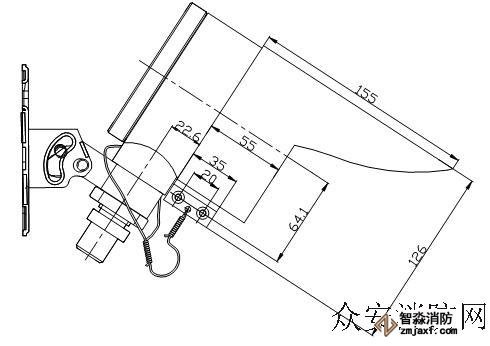 JTG-ZM-GST9614點(diǎn)型紫外火焰探測(cè)器安裝圖1